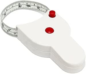 شريط قياس محيط الوسط  من فيزيولين - مسطرة قياس الجسم ذاتية الشد، مسطرة للياقة البدنيةمساطر قياس الجسم مزدوجة قابلة للسحب، 1.5 متر (ابيض