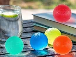 كرات تمارين من السيليكون ، كرة ضغط للتدليك والتدليك، كرة لقبضة اليد والاصابع، 4 قطع للتمرين وتخفيف التوتر