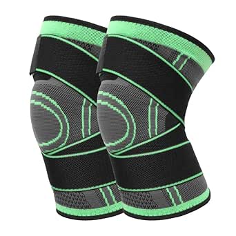 دعامة الركبة من فيزيولين لالتهاب المفاصل وآلام المفاصل، دعامة ركبة للرجال والنساء، دعامة ركبة لتمزق الرباط الصليبي الأمامي والتهاب المفاصل والجري وكرة السلة وصالة الألعاب الرياضية، أخضر، 2/ العبوة