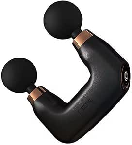 مسدس تدليك كهربائي بتقنية النبض المزدوج بلون أسود مع لمسات بلون روز جولد