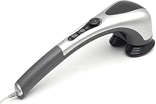 جهاز تدليك كهربائي بسلك لتخفيف الام الجسم بالكامل بالاشعة تحت الحمراء من نيفكارت عميق للانسجة التخلص الضغط للاسترخاء مدلك للظهر والساق والقدم والجسم فضي