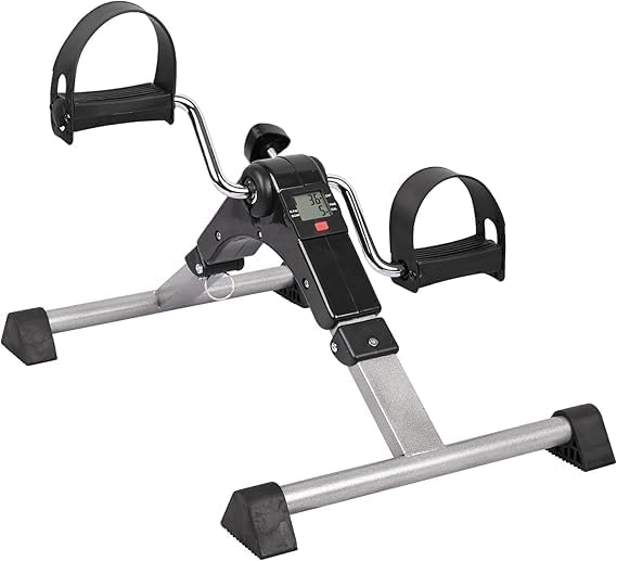 جهاز تمارين رياضية بدواسة للقدمين من يوتن، قابل للطي والحمل مع شاشة LCD، يمكن استخدامه كدراجة تدريب صغيرة تحت المكتب، مناسب لتمارين الساق والذراع