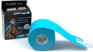 Kinesiology tape for physiotherapy in athletes, flexible, latex-free, dynamic, waterproof, seamless, suitable for knee, elbow, and shoulder pain.