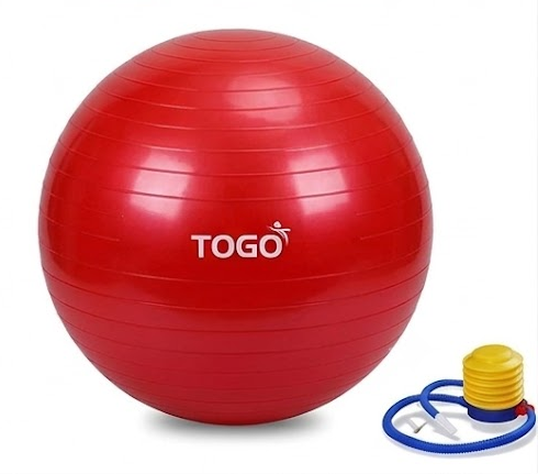 كرة تمارين الباور بول من ToGo المصنوعة من بلاستيك ABS – متعدد الالوان – مطاطية لتمارين التوازن، اليوجا، والعلاج الطبيعي مقاس 65